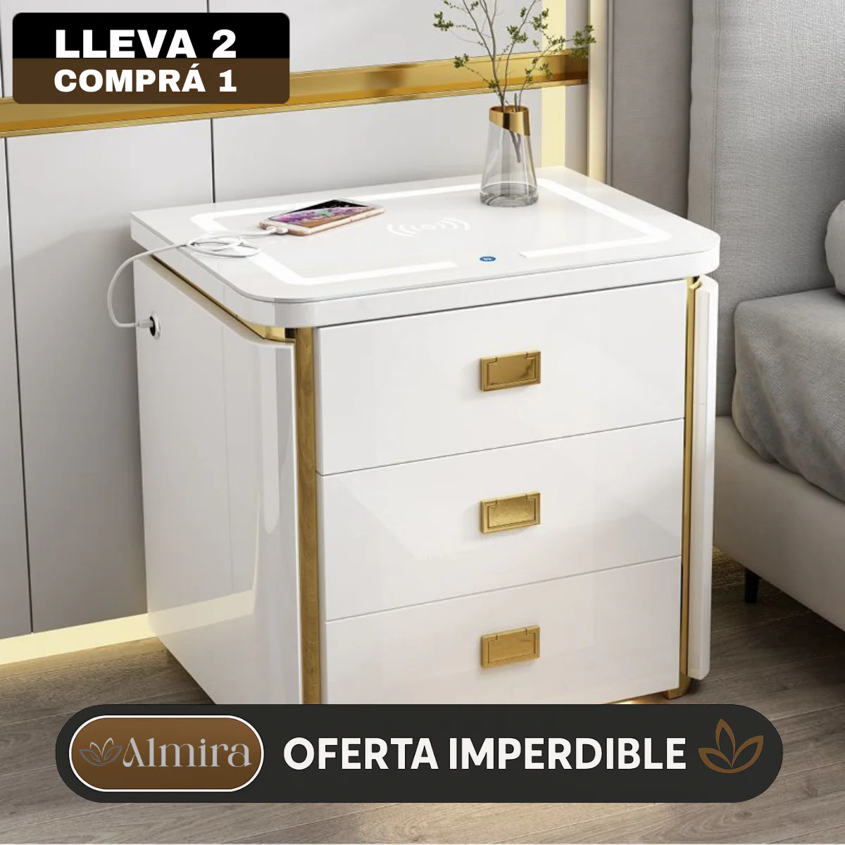 [Llevá 2 Pagá 1] Organizador Multifuncional con Caja Fuerte Integrada y Sistema Touch Inteligente - Image 2