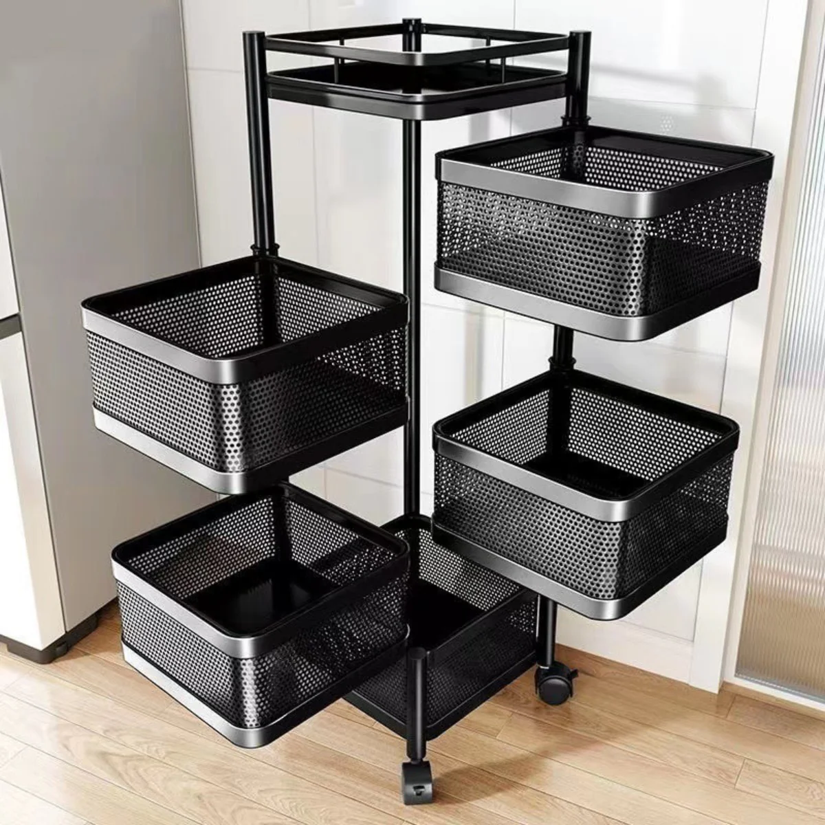 [Llevá 2 Pagá 1] Organizador Vertical con Canastos Metálicos (Organización, Estilo y Movilidad en un Solo Producto!) - Image 3