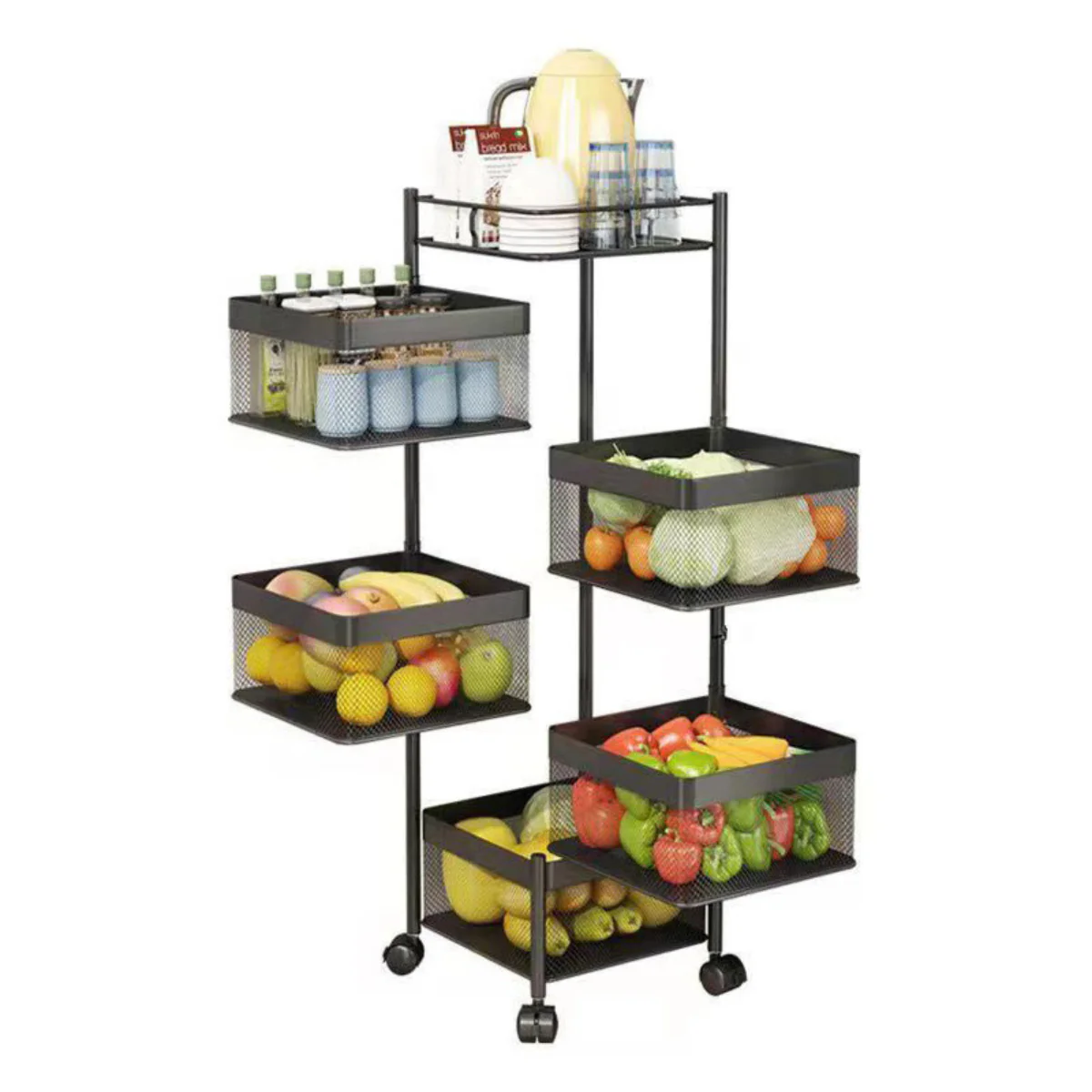 [Llevá 2 Pagá 1] Organizador Vertical con Canastos Metálicos (Organización, Estilo y Movilidad en un Solo Producto!) - Image 6