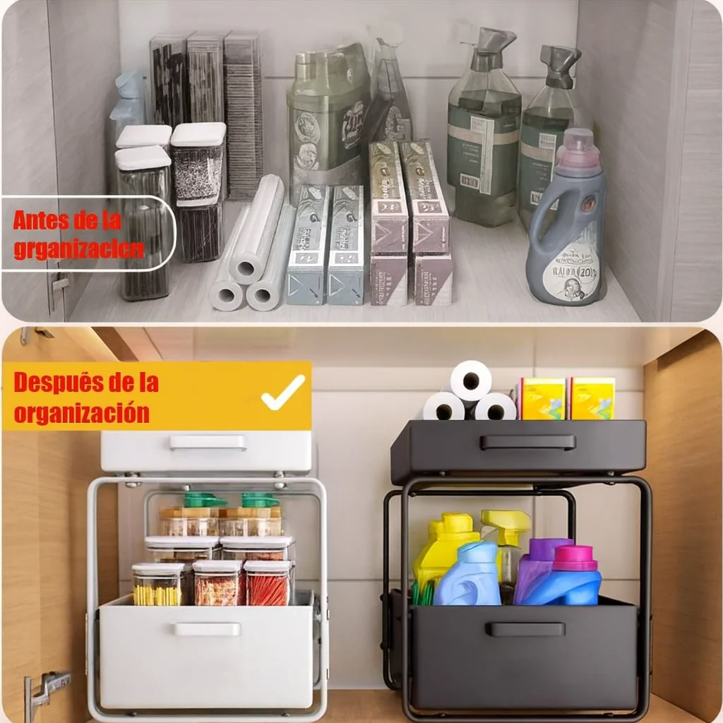 [Llevá 2 Pagá 1] Porta Condimentos Completo en Acero Inoxidable con Cajones Articulados - Image 8