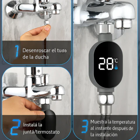 [Llevá 2 Pagá 1] Regulador de Temperatura para Grifos con Pantalla Digital Touchscreen - Image 7