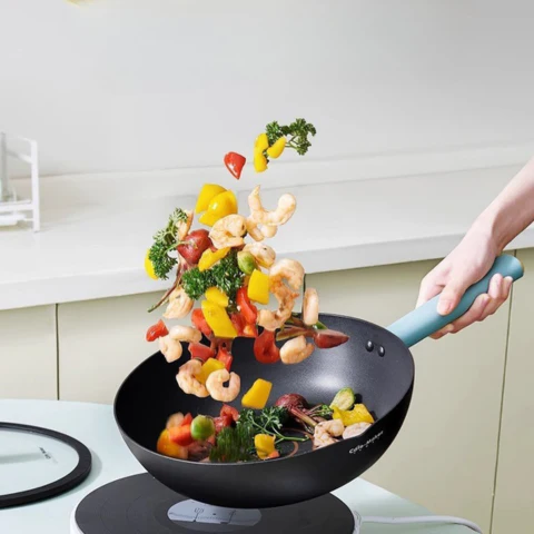 [Llevá 2 Pagá 1] Sartén Multifuncional de Acero Inoxidable Antiadherente con Mango de Goma +REGALO: Juego de Cuchillos y Porta Cuchillos - Image 5