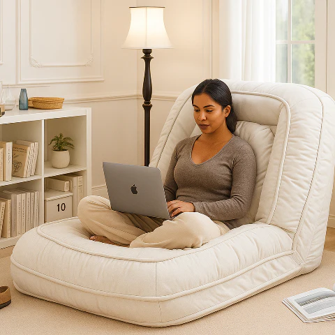 [Llevá 2 Pagá 1] Butaca Puffy Reclinable y Ultra Acolchonado + 2 Almohadas de Regalo - Image 8
