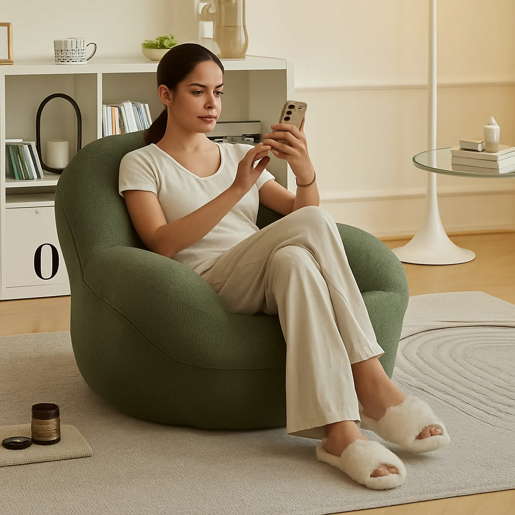 [Llevá 2 Pagá 1] Sillón PuffyCloud con Relleno Ultraplush y Tejido Acanalado Premium (¡Comodidad máxima para relajarte!) - Image 7