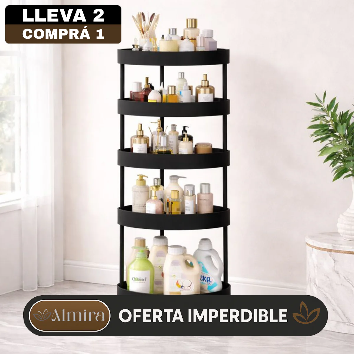 [Llevá 2 Pagá 1] Soporte Organizador para Baño de 5 Niveles en Acero Inoxidable (¡Organización Completa!) - Image 2