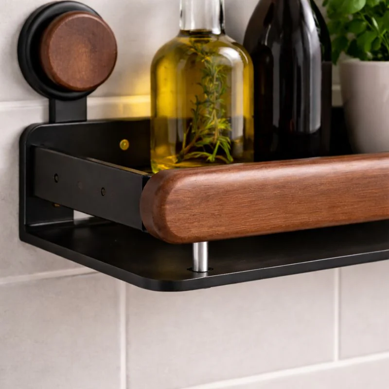 [Llevá 2 Pagá 1] Soporte para Especias de Cocina en Madera y Acero Inoxidable +REGALO: Kit de Utensilios de Cocina - Image 2
