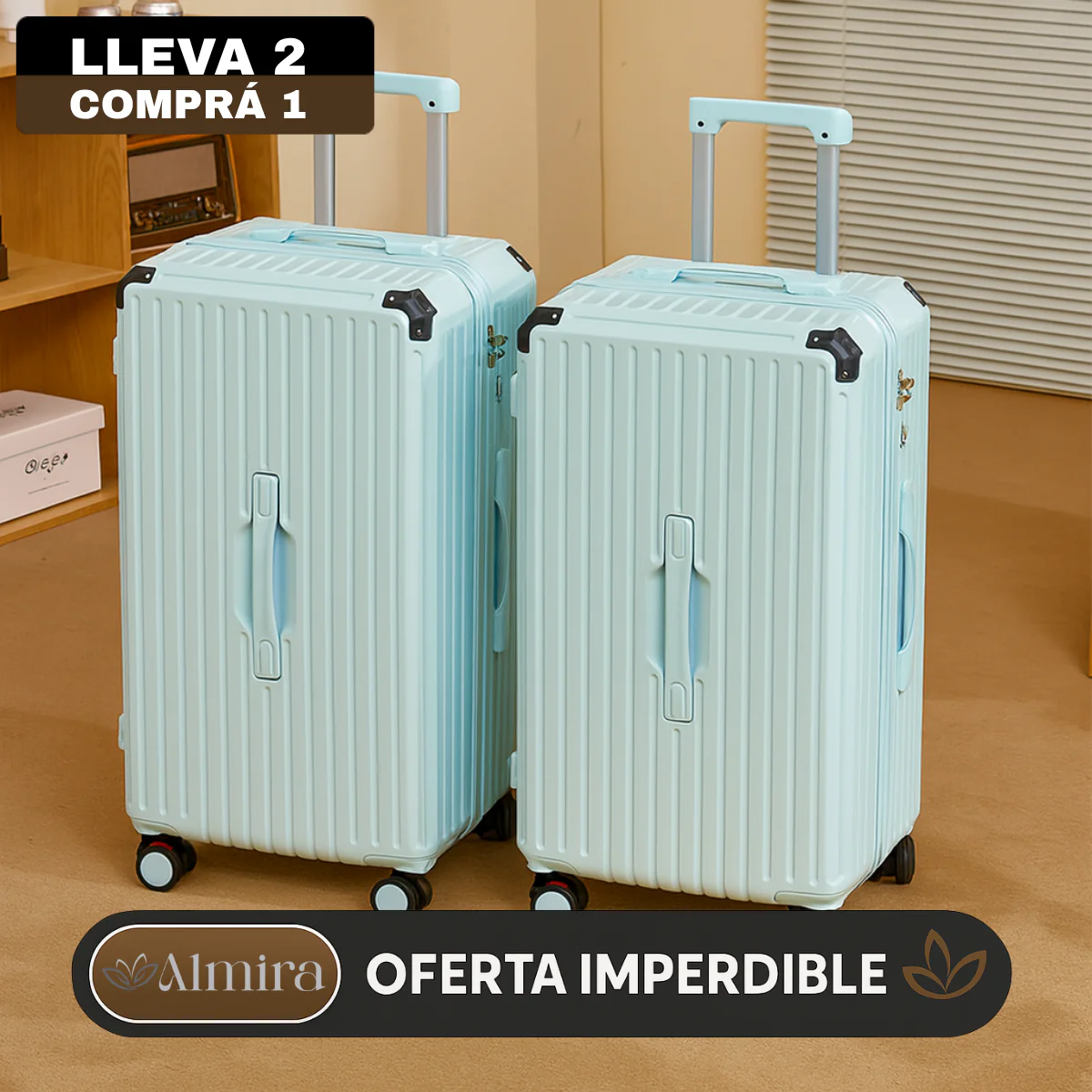 [Llevá 2 Pagá 1] Valija de Viaje de Alta Capacidad en Policarbonato con Forro Interno y Divisiones Inteligentes - Image 2