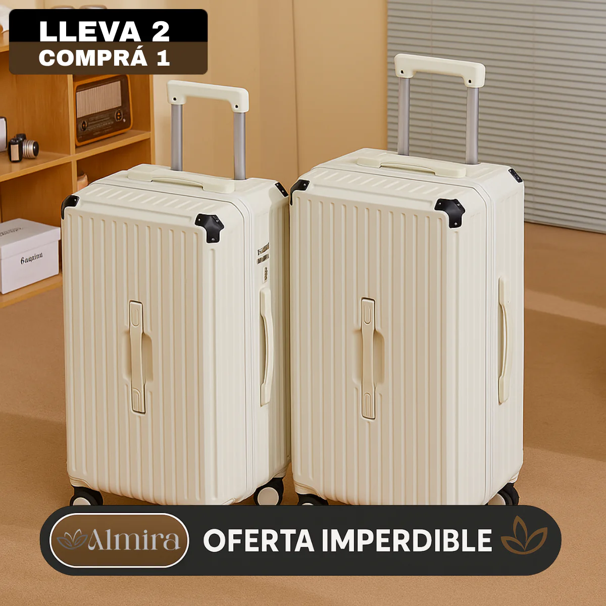 [Llevá 2 Pagá 1] Valija de Viaje de Alta Capacidad en Policarbonato con Forro Interno y Divisiones Inteligentes - Image 4