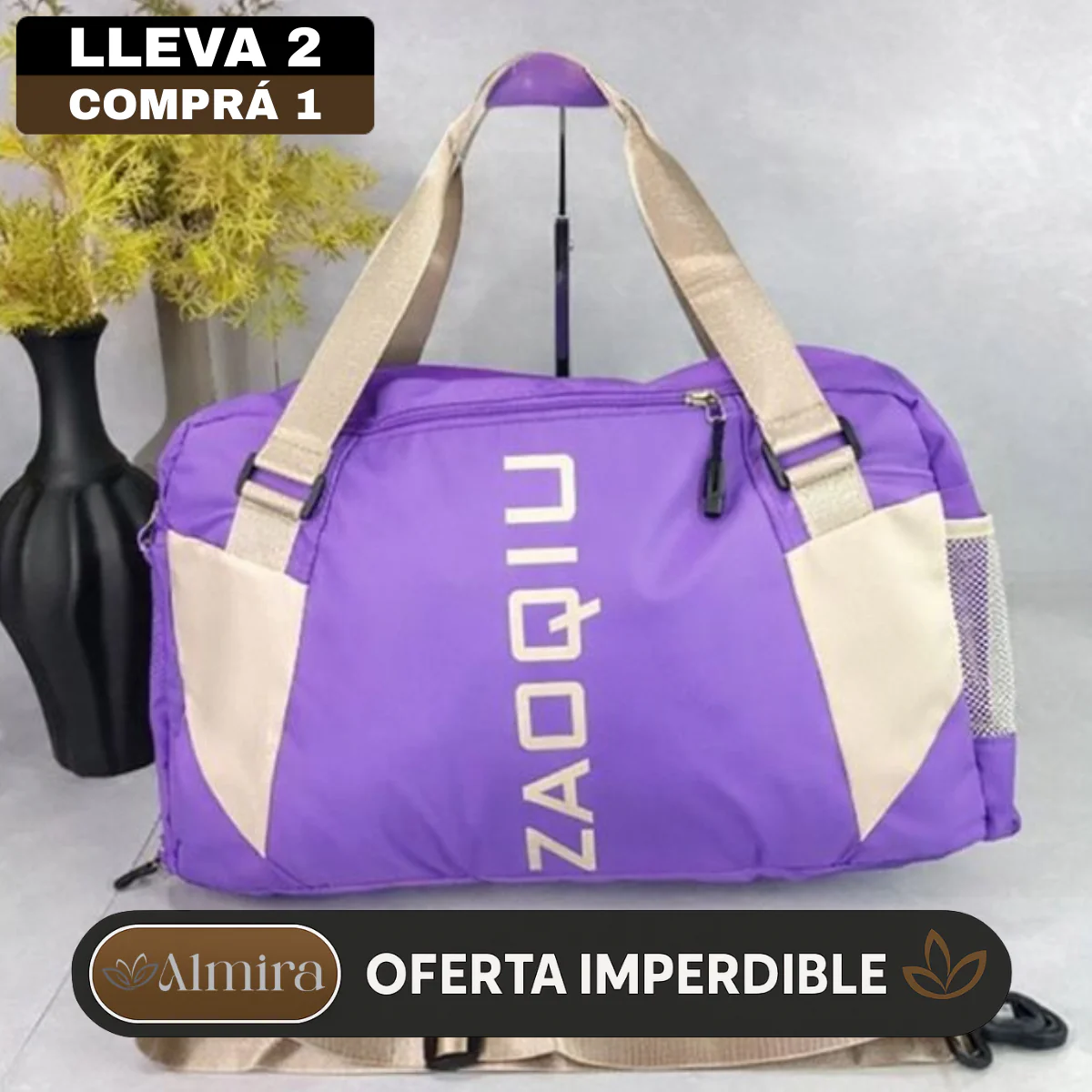 [Llevá 2 y Pagá 1] Combo de Bolsas Zaofu™ en Tejido Premium con Cierre Reforzado, Alta Durabilidad y División Inteligente - Image 3
