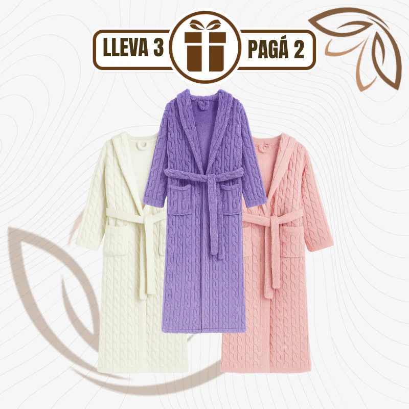 [Llevá 3 Pagá 2] Bata de Mujer Velvet Aterciopelada 100% Algodón (Abrigo y Elegancia para el Invierno!) - Image 4