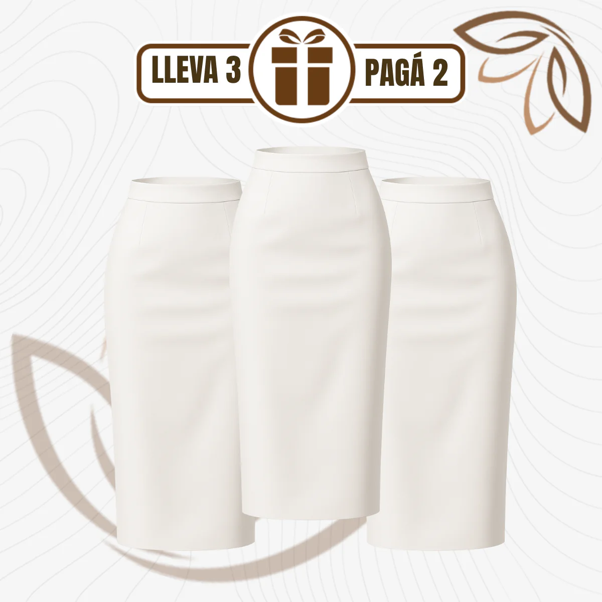 [Llevá 3 Pagá 2] Falda Midi Recta Francini de Cintura Alta en Crepé Sastrero (¡Estilo clásico y elegante!) - Image 2