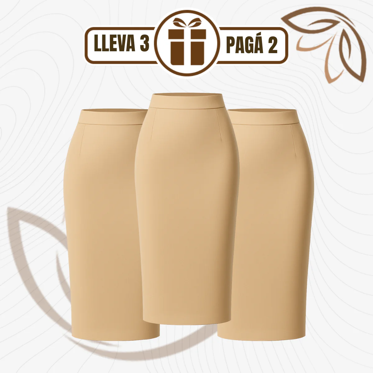[Llevá 3 Pagá 2] Falda Midi Recta Francini de Cintura Alta en Crepé Sastrero (¡Estilo clásico y elegante!) - Image 3