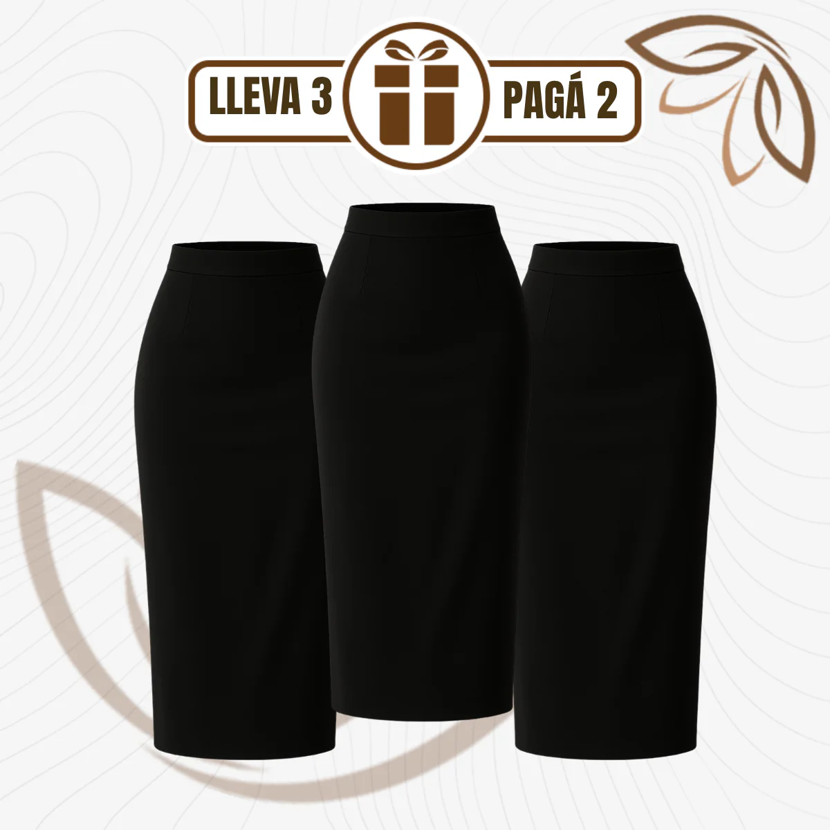 [Llevá 3 Pagá 2] Falda Midi Recta Francini de Cintura Alta en Crepé Sastrero (¡Estilo clásico y elegante!) - Image 4