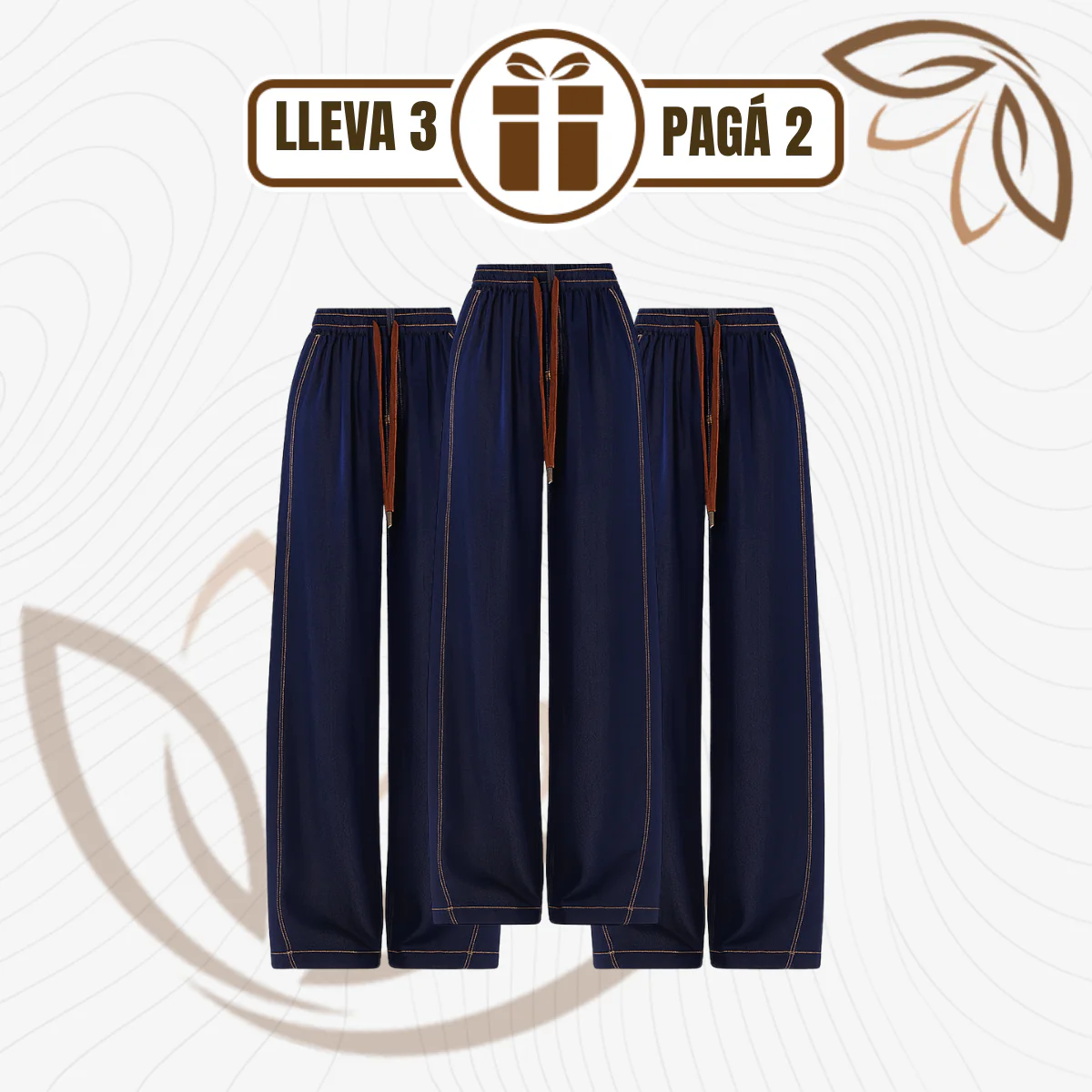 [Llevá 3 Pagá 2] Jean Femenino Aline Wide Leg con Cintura Elástica y Caída Moderna (¡Look moderno y casual!) - Image 2
