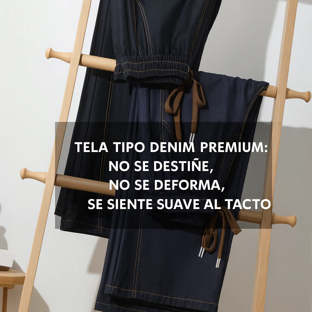 [Llevá 3 Pagá 2] Jean Femenino Aline Wide Leg con Cintura Elástica y Caída Moderna (¡Look moderno y casual!) - Image 8
