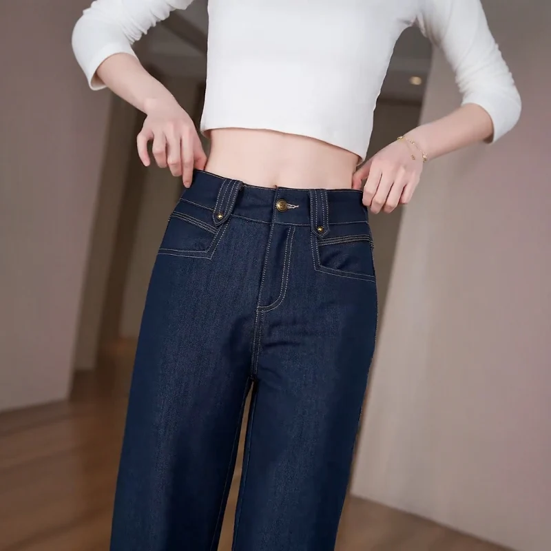 [Llevá 3 Pagá 2] Jean Femenino Lara en Denim Premium de Cintura Alta (¡Caída que realza tu belleza!) - Image 3