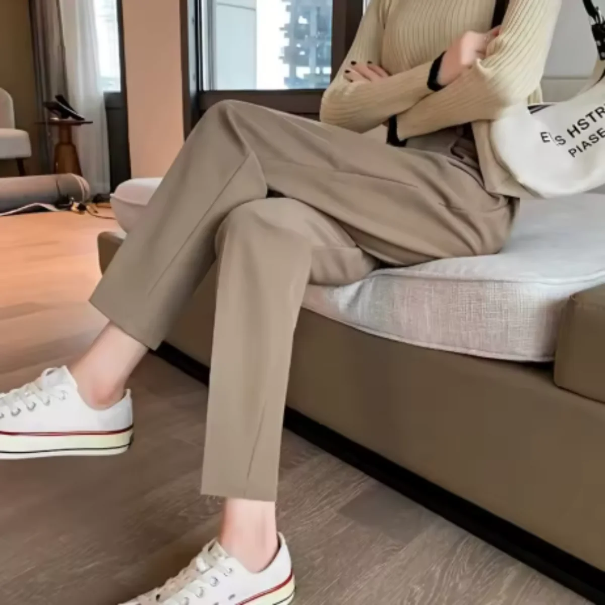[Llevá 3 Pagá 2] Pantalón de Sastrería Aurora con Tiro Alto (¡Sofisticación y Comodidad en un Solo Look!) - Image 4