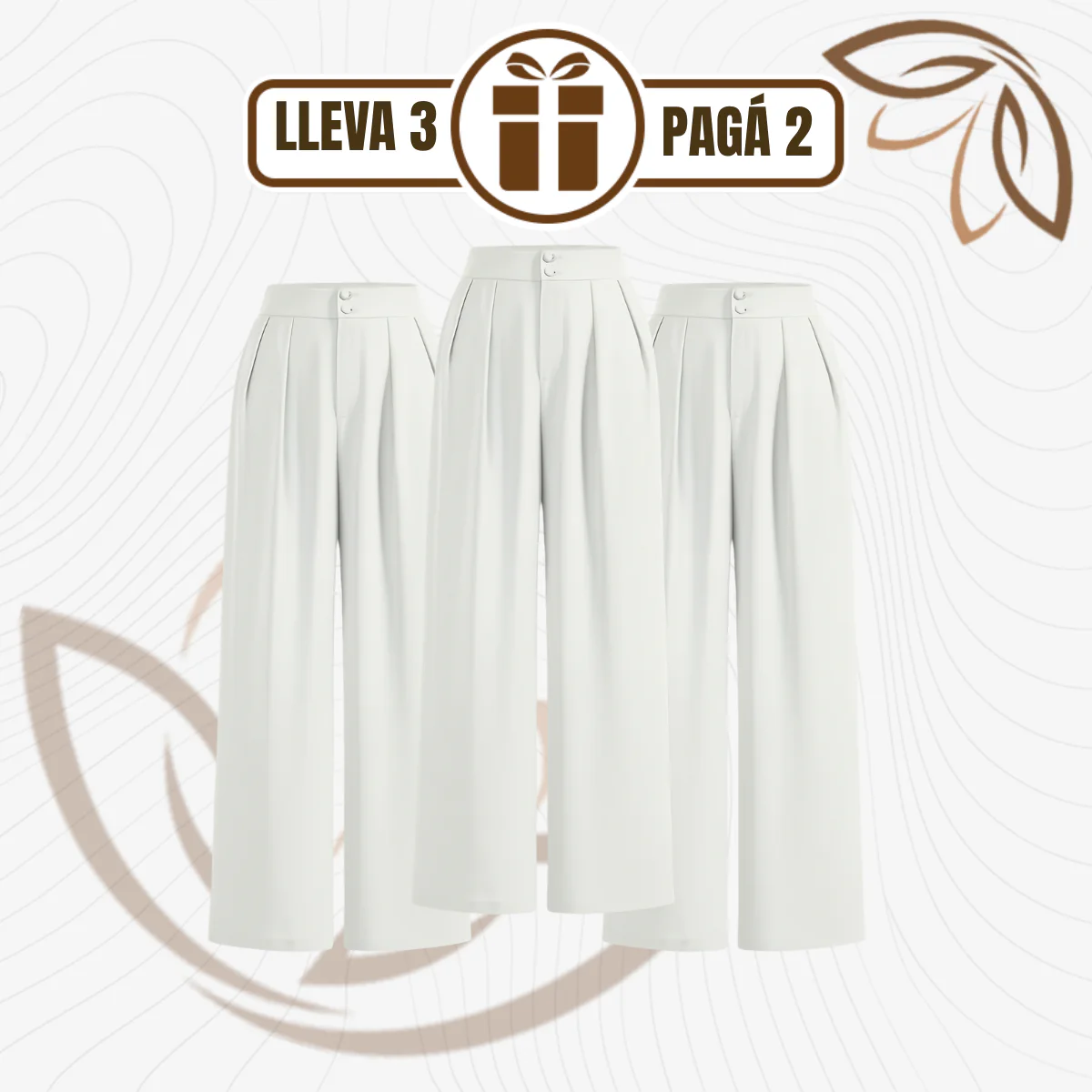 [Llevá 3 Pagá 2] Pantalón Femenino en Seda Hielo y Poliéster Selina Confort y Elasticidad Premium - Image 3
