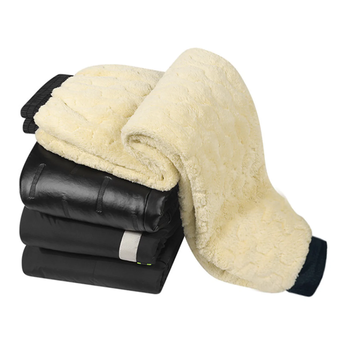 [Llevá 3 Pagá 2] Pantalón Lana en Tejido de Algodón y Poliéster con Interior de Peluche (Calentito, Elegante y Súper Cómodo!) - Image 4
