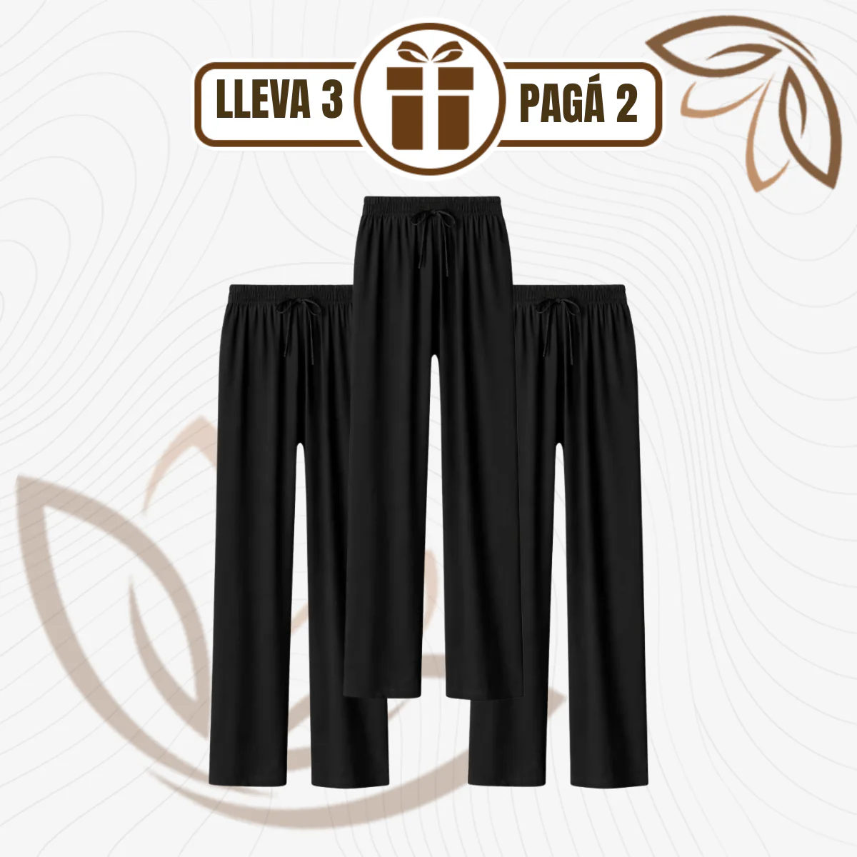 [Llevá 3, Pagá 2] Pantalón Lounge Chic™ en Tejido Premium con Calce Suelto - Image 2