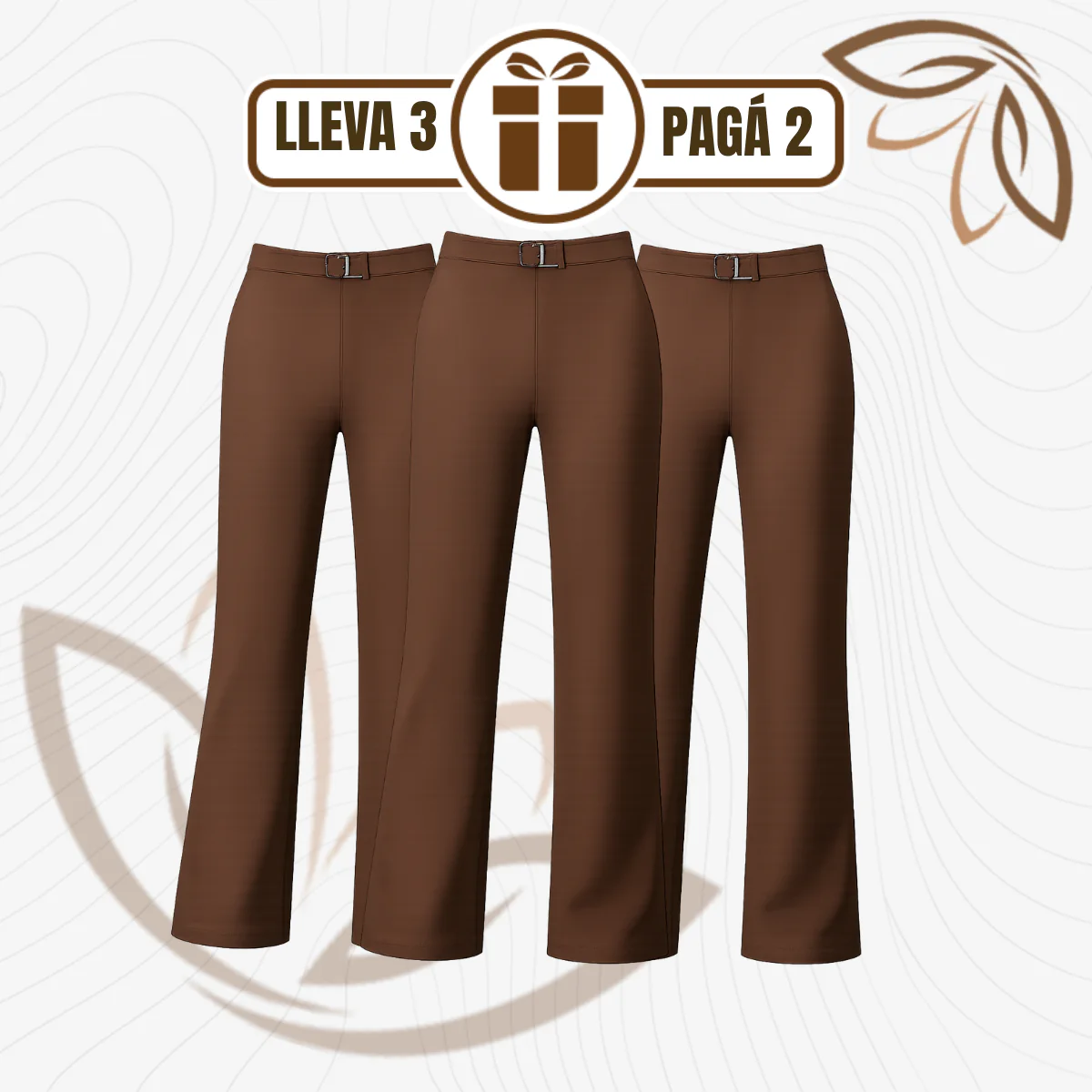 [Llevá 3 Pagá 2] Pantalón Social Femenino en Seda Hielo y Poliéster Diorah (Diseño Fino y Encantador) - Image 2