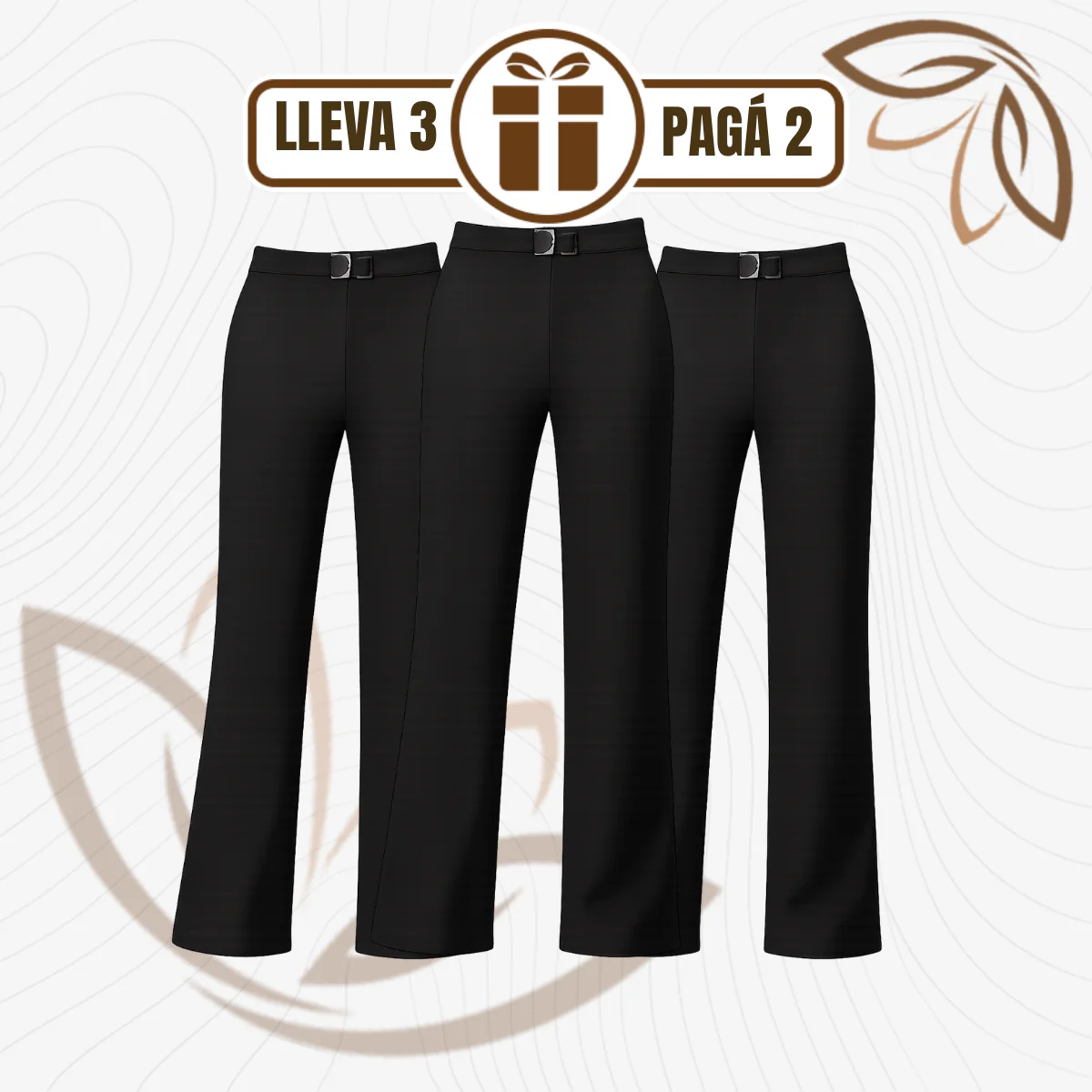[Llevá 3 Pagá 2] Pantalón Social Femenino en Seda Hielo y Poliéster Diorah (Diseño Fino y Encantador) - Image 3