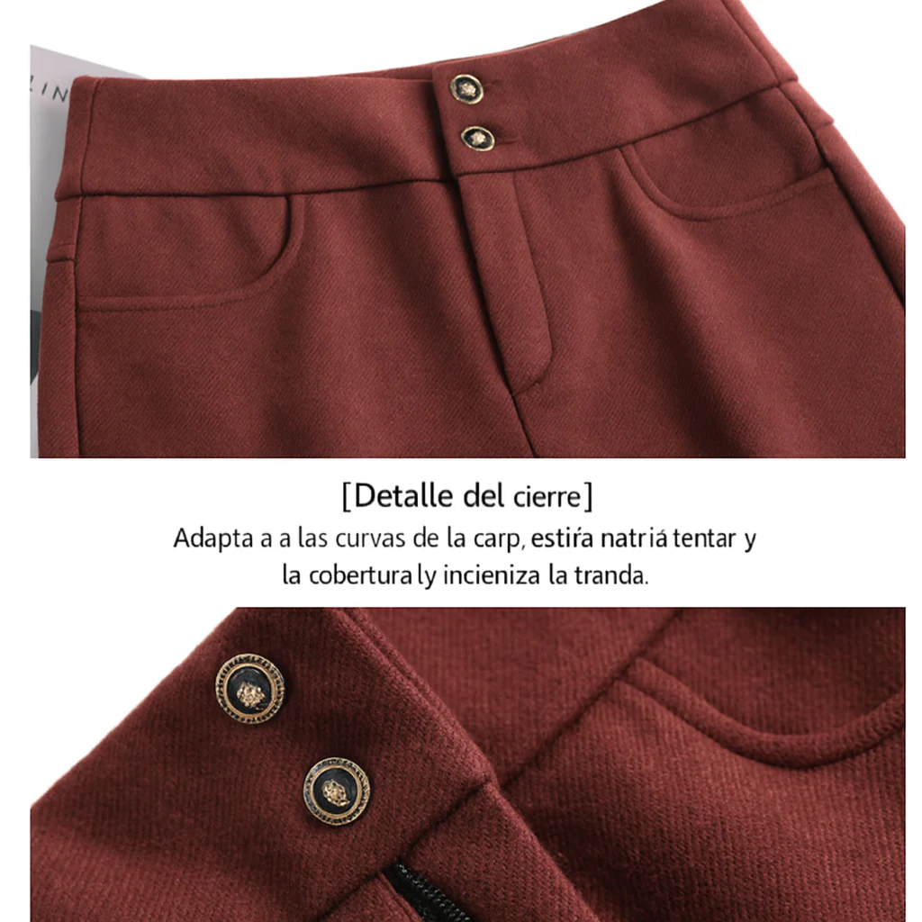 [Llevá 3 Pagá 2] Pantalón Social Femenino en Seda Hielo y Poliéster Nolita (Diseño Fino y Encantador) - Image 8