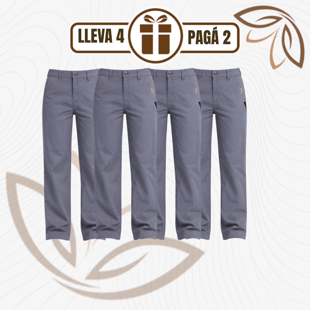 [Llevá 4 Pagá 2] Pantalón Silk Fit™ en Algodón Premium con Tacto Sedoso y Caída Liviana - Image 4