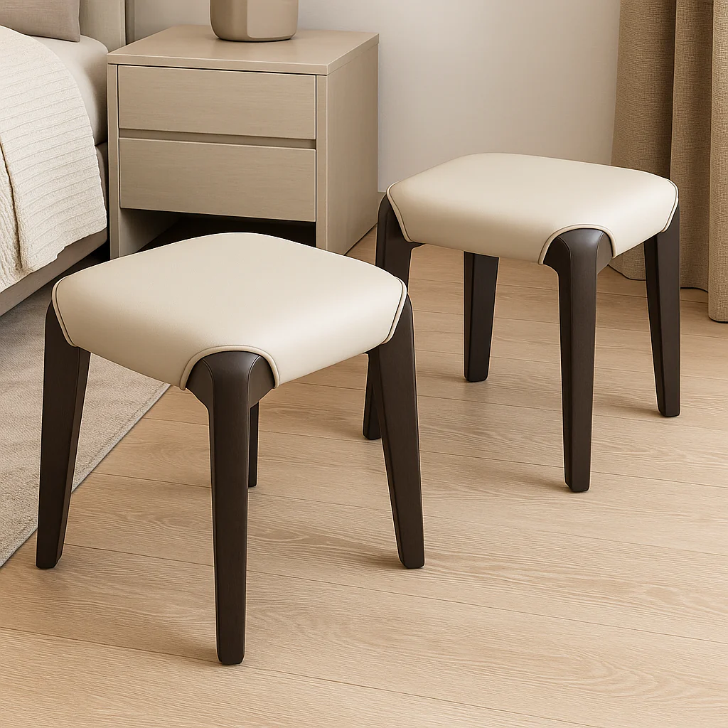 [Llevá 4 Pagá 3] Banquetas de Cuero Legítimo Acolchonadas con Diseño Moderno y Elegante - Image 4