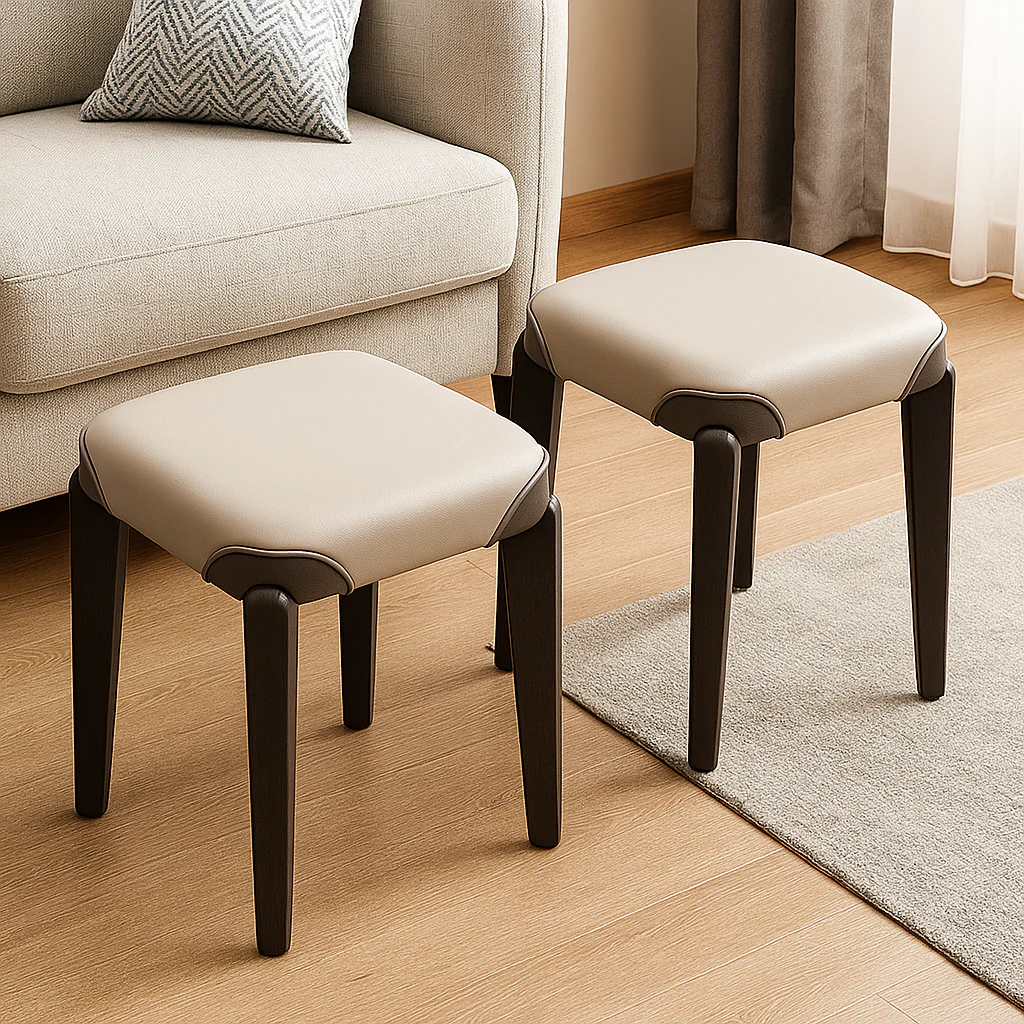 [Llevá 4 Pagá 3] Banquetas de Cuero Legítimo Acolchonadas con Diseño Moderno y Elegante - Image 5