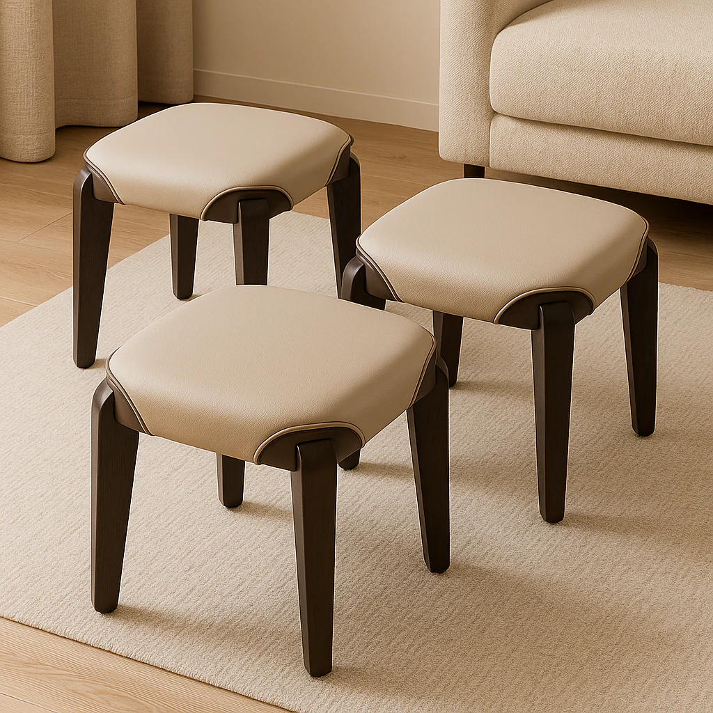 [Llevá 4 Pagá 3] Banquetas de Cuero Legítimo Acolchonadas con Diseño Moderno y Elegante - Image 6