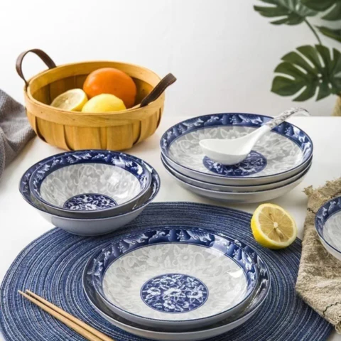 [Llevá 5 Pagá 3] Platos de Cerámica Resistente con Estampa Retro + REGALO: 5 Vasos de Vidrio - Image 4