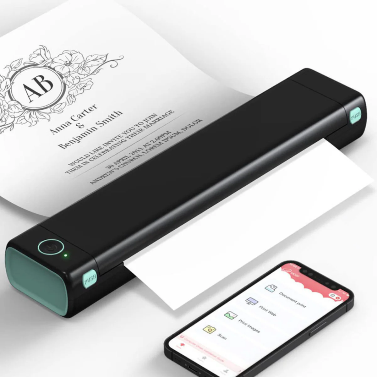 Mini impresora PrintGo™ Bluetooth portátil de alta definición, sin uso de cartucho - Image 7
