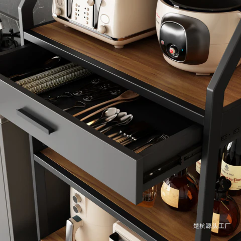 Organizador Multifuncional de Cocina de 5 Niveles en Acero Inoxidable y Madera +REGALO: Kit de Utensilios de Cocina - Image 6
