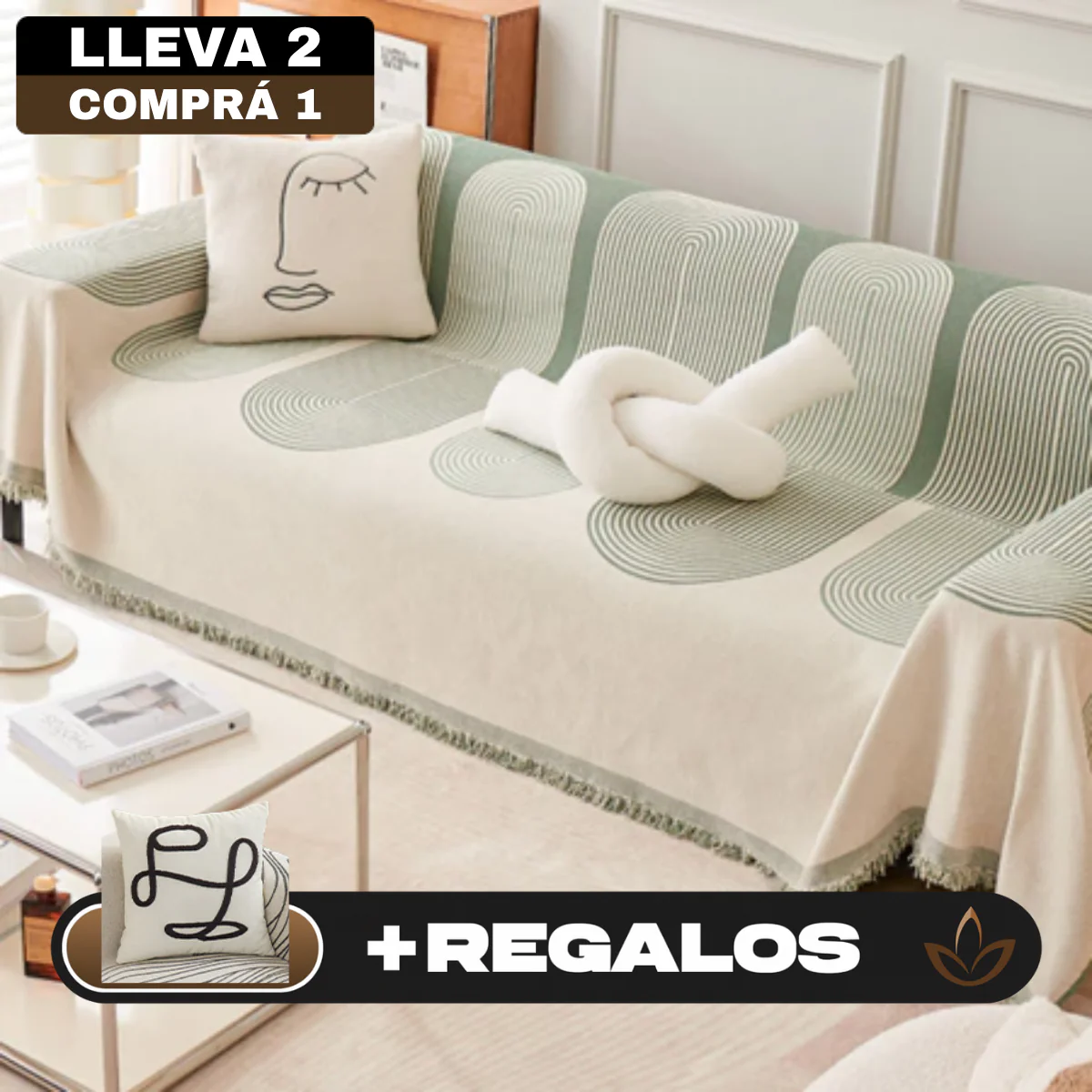 [Llevá 2 Pagá 1] Funda para Sofá Bella de Algodón (Tu Sofá Renovado y con Estilo) +REGALOS: 2 Fundas para Almohadones - Image 2