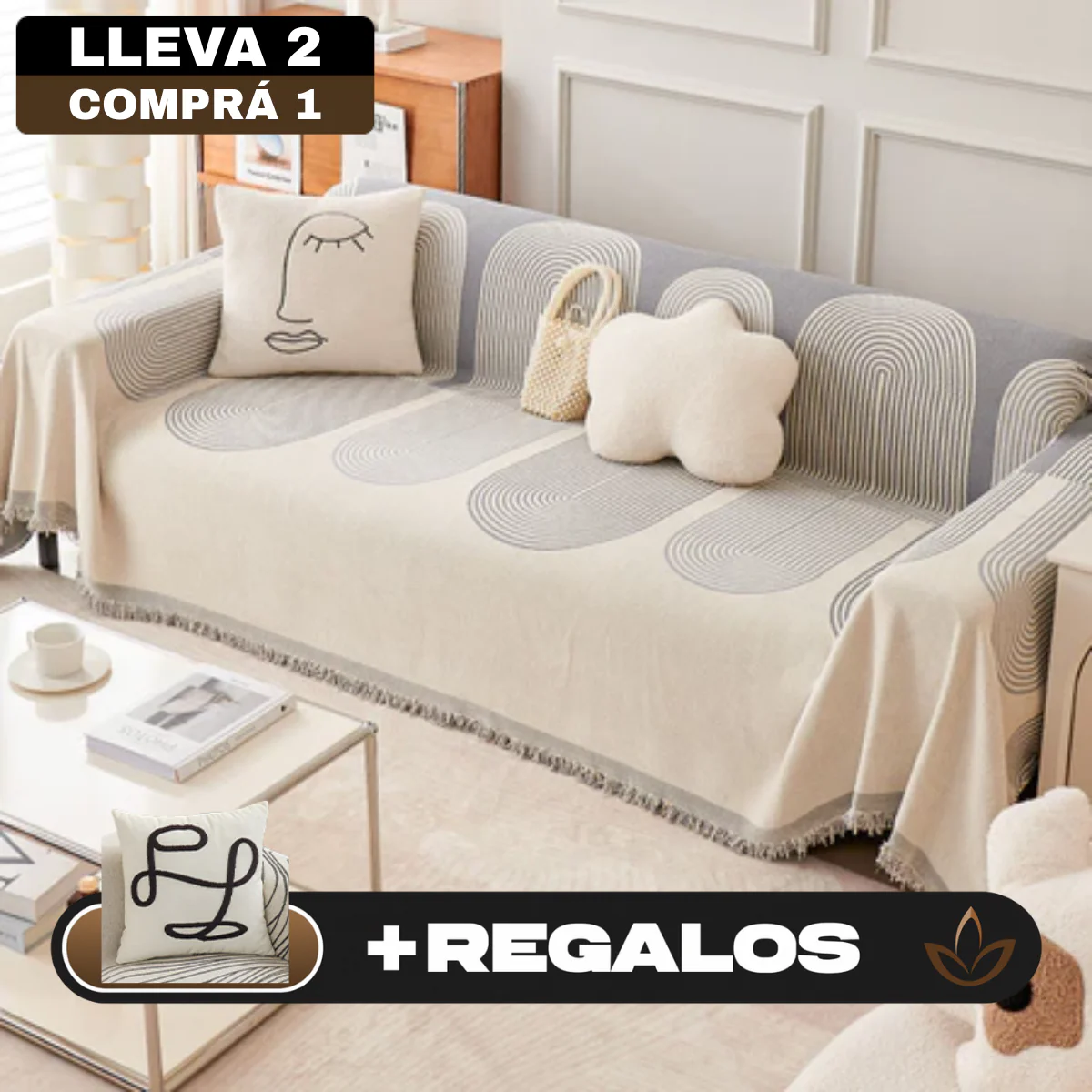 [Llevá 2 Pagá 1] Funda para Sofá Bella de Algodón (Tu Sofá Renovado y con Estilo) +REGALOS: 2 Fundas para Almohadones - Image 3