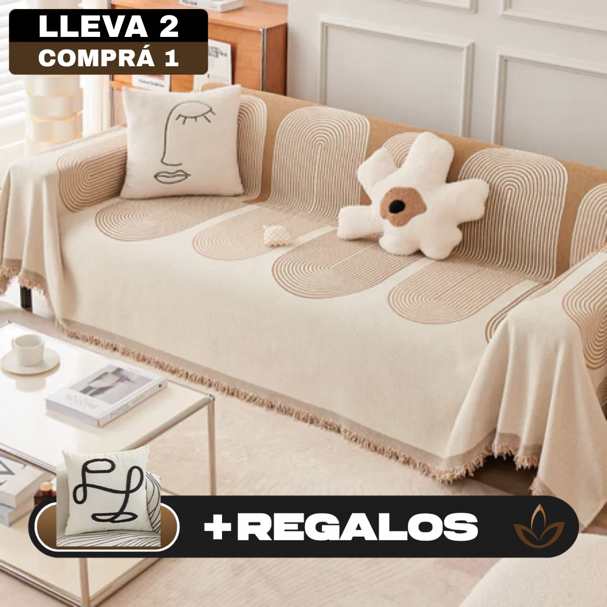 [Llevá 2 Pagá 1] Funda para Sofá Bella de Algodón (Tu Sofá Renovado y con Estilo) +REGALOS: 2 Fundas para Almohadones - Image 4