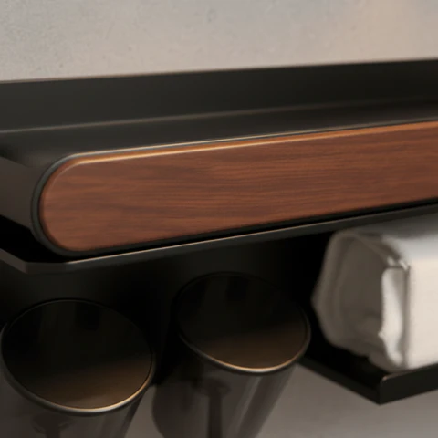 Set de 3 Organizadores de Baño de Madera y Acero Inoxidable con Divisiones Inteligentes - Image 6
